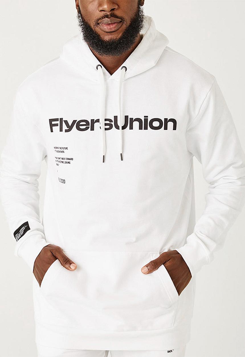 Flyersunion - Brushed fleece hoodie - white