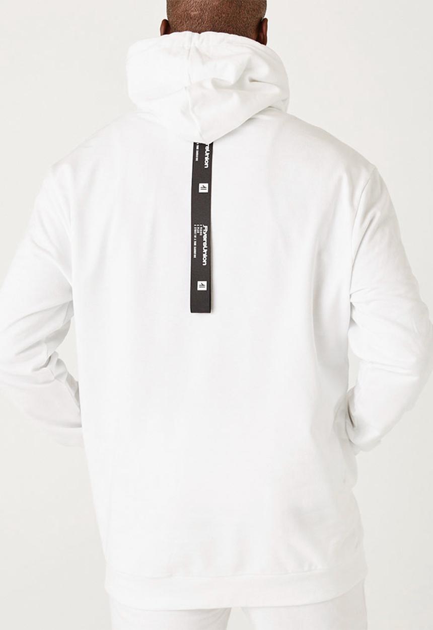 Flyersunion - Brushed fleece hoodie - white