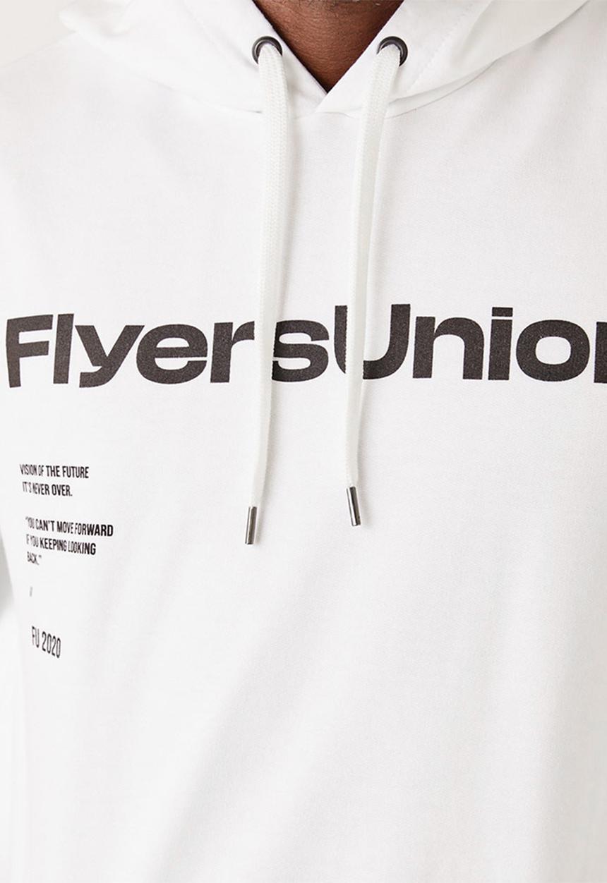 Flyersunion - Brushed fleece hoodie - white
