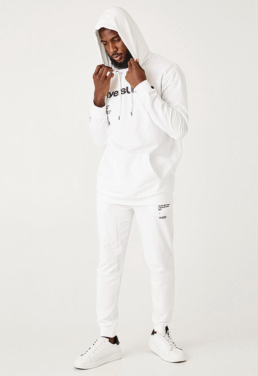 Flyersunion - Brushed fleece hoodie - white