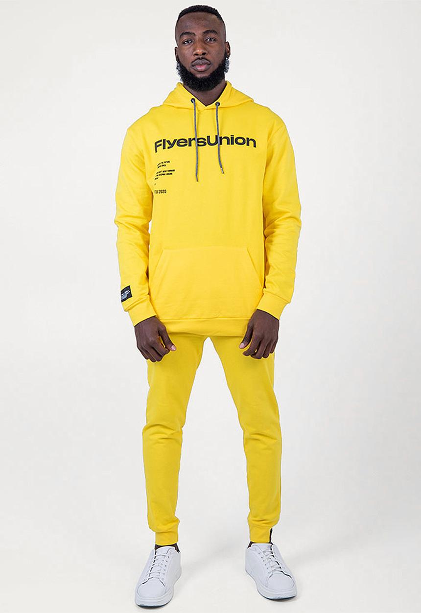 Flyersunion - Brushed fleece hoodie - yellow
