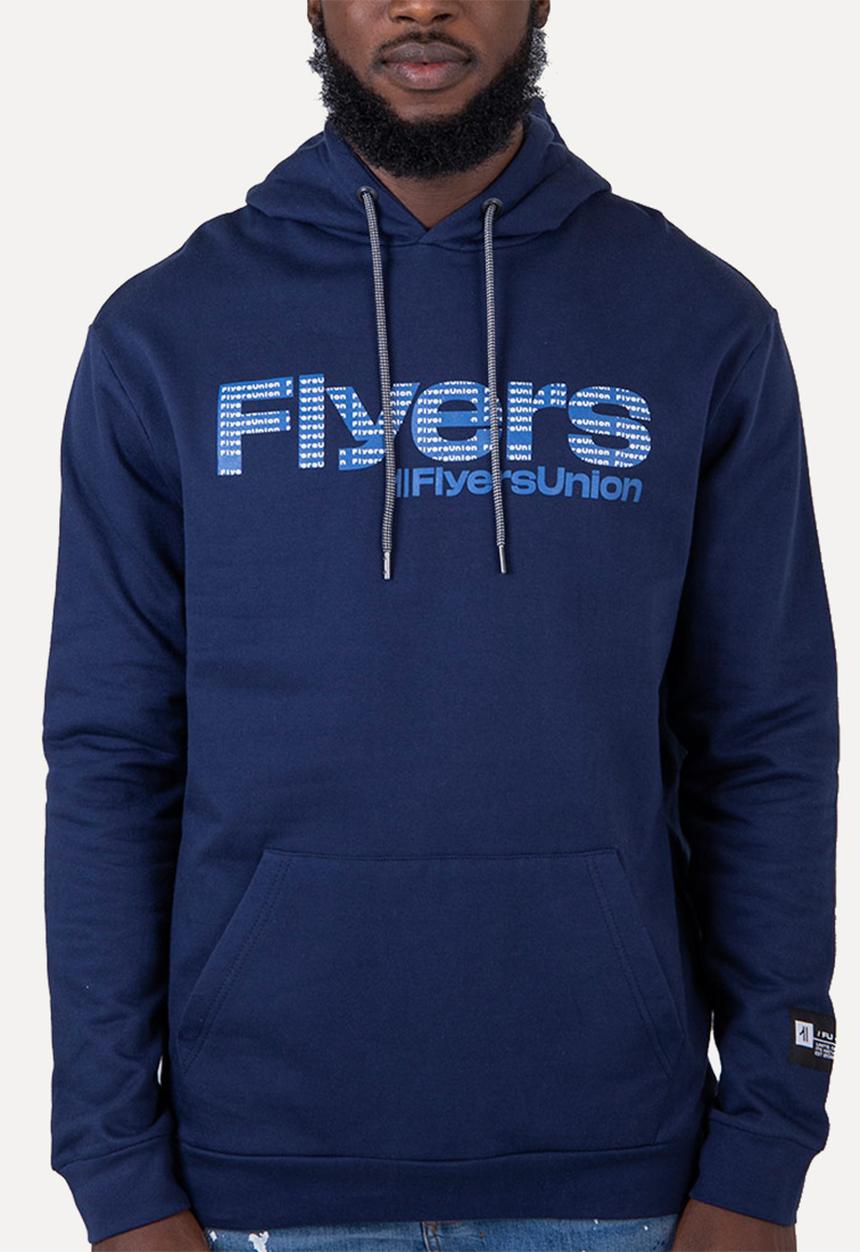 Flyersunion - Brushed fleece hoodie - navy