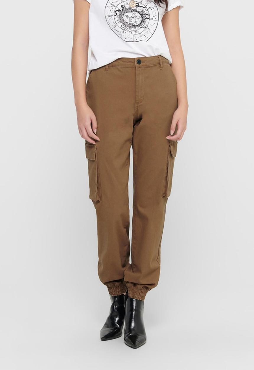 ONLY - Madea-tiger life cargo pant - toasted coconut