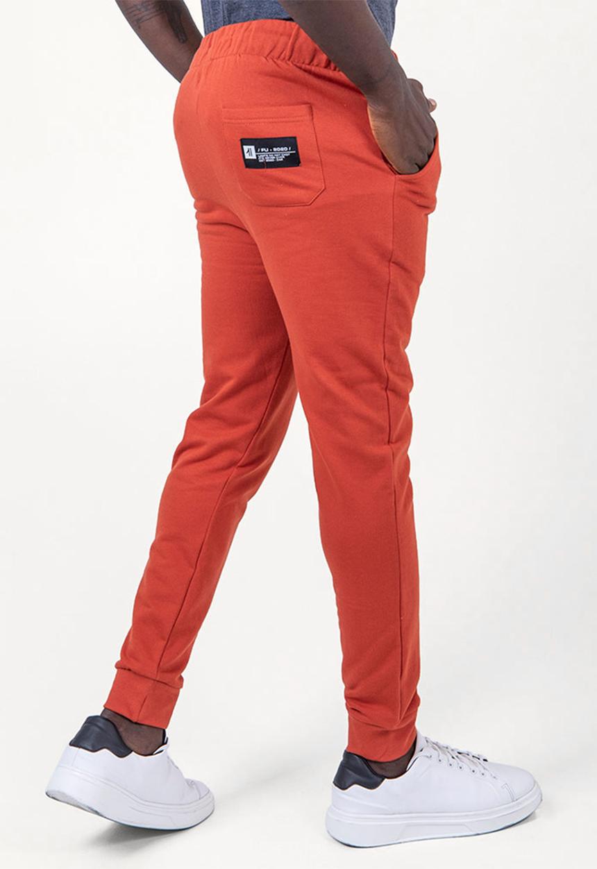 Flyersunion - Brushed fleece jogger - rust