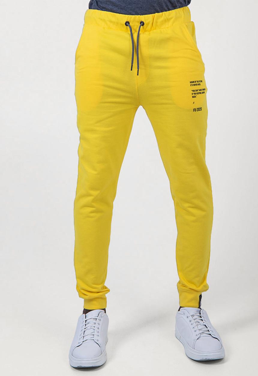 Flyersunion - Brushed fleece jogger - yellow