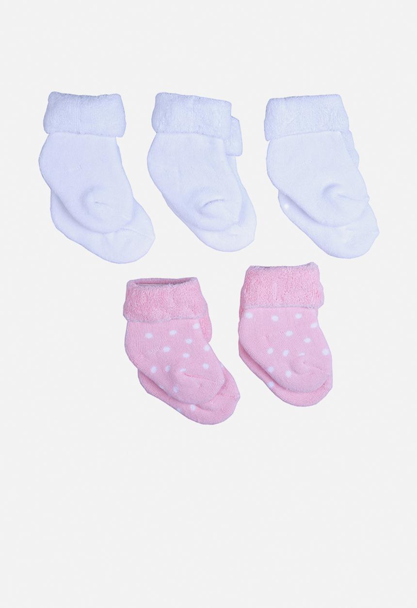 Little Lumps - Babies 5-pack socks - pink