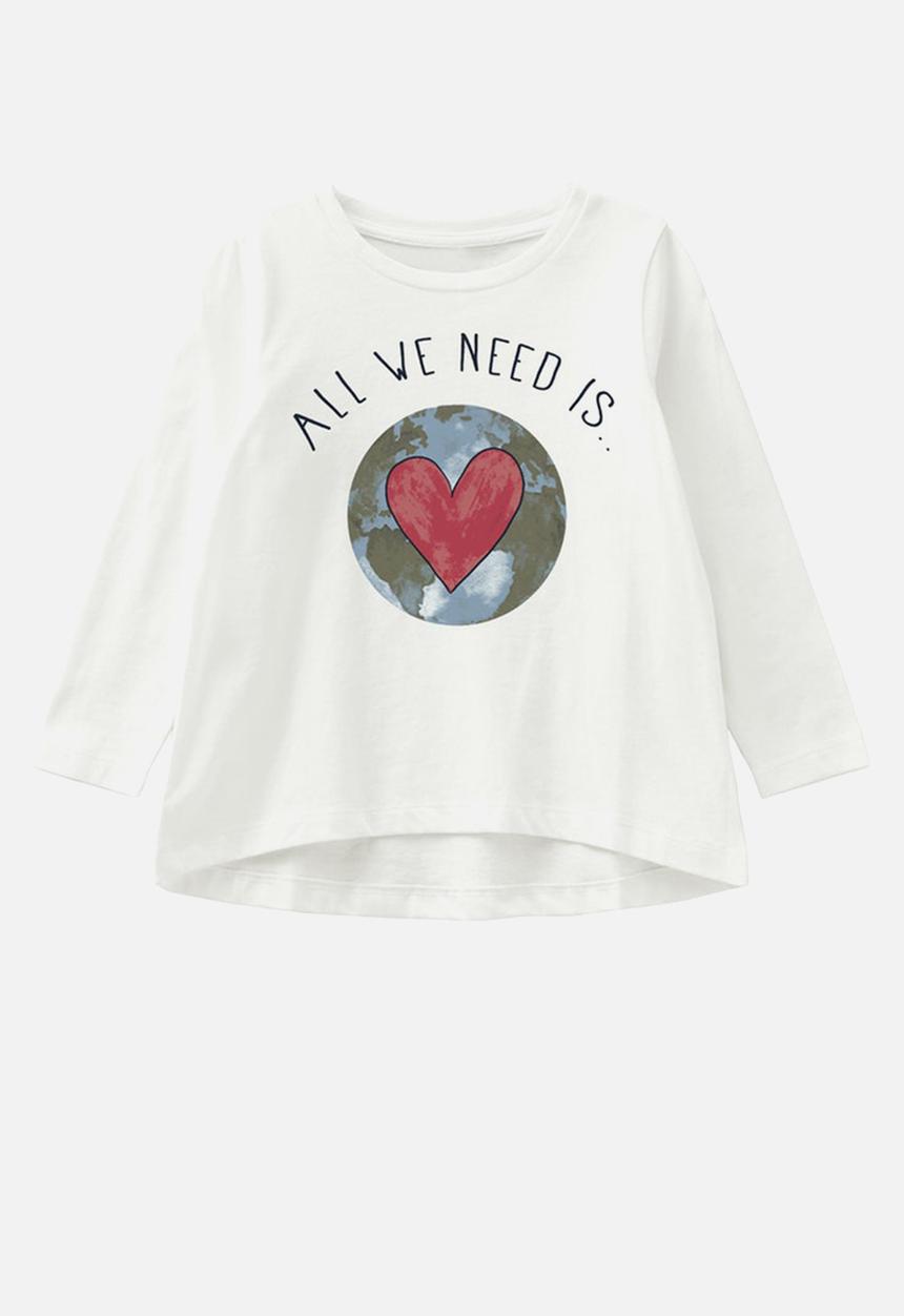 Name It - Violet long sleeve loose fit top - white