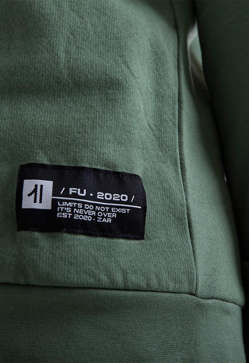 Flyersunion - Brushed fleece crew - olive
