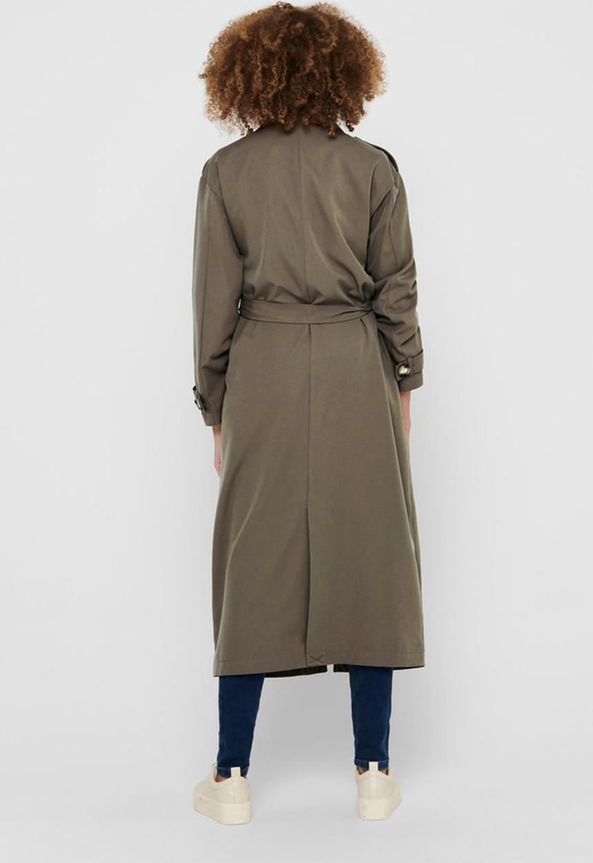 ONLY - Line x-long trenchcoat - walnut