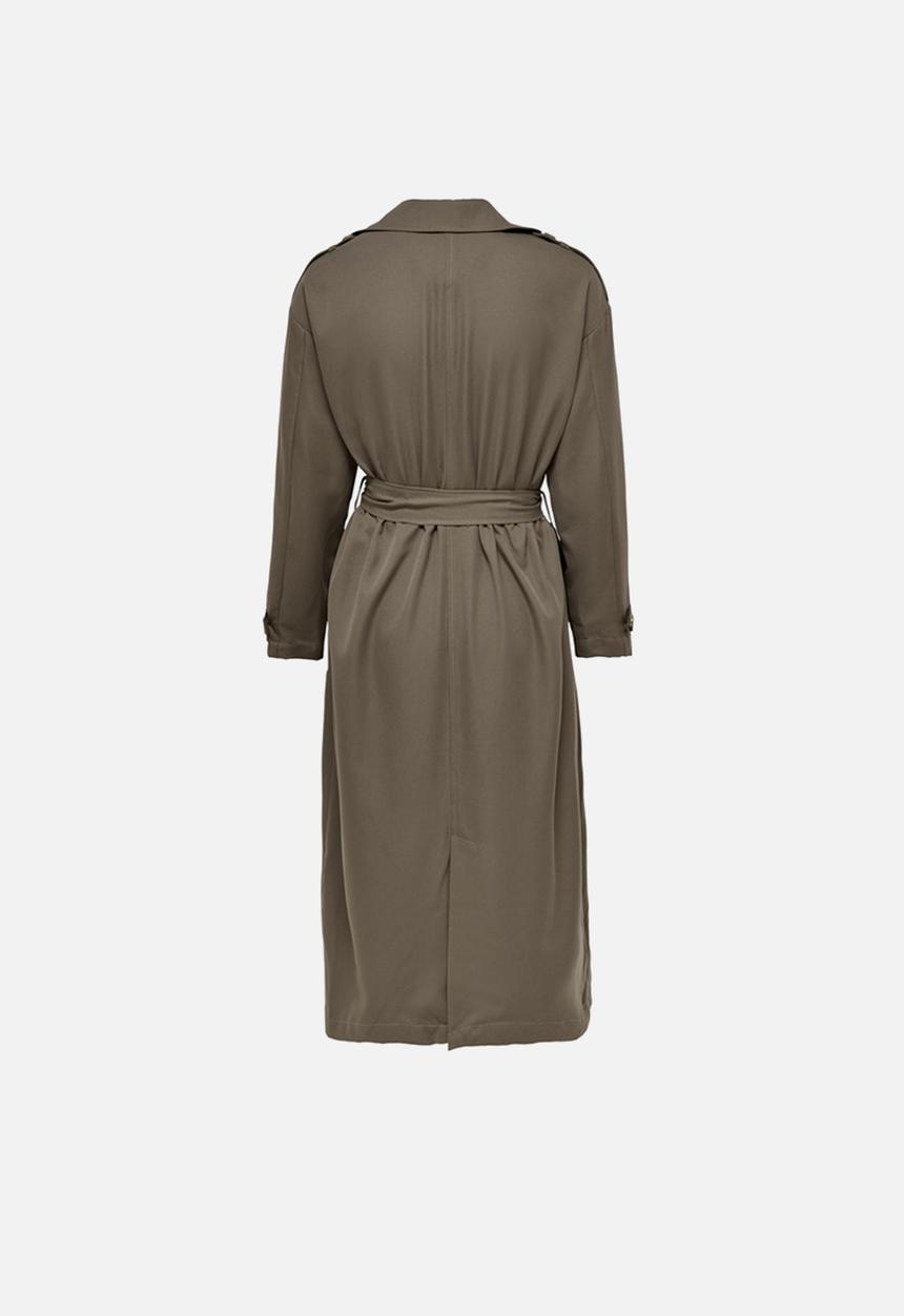 ONLY - Line x-long trenchcoat - walnut