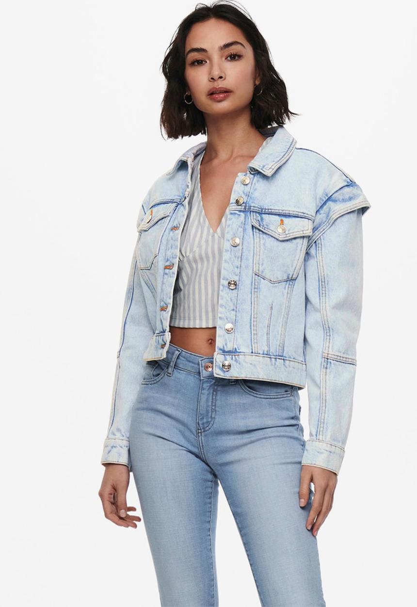 ONLY - Brody long sleeve should detail denim jacket - light blue 