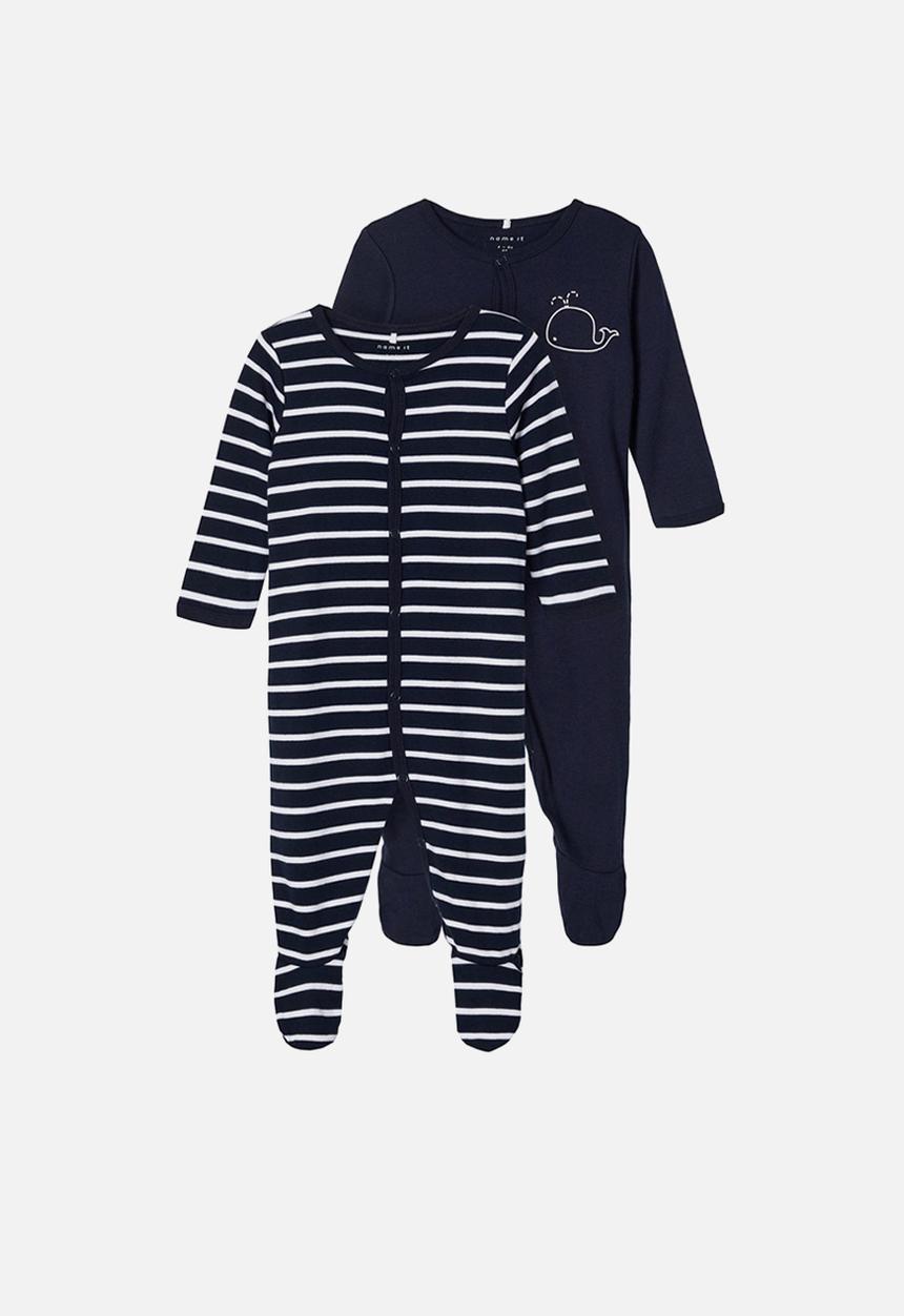 Name It - 2 Pack nightsuits - navy & white 