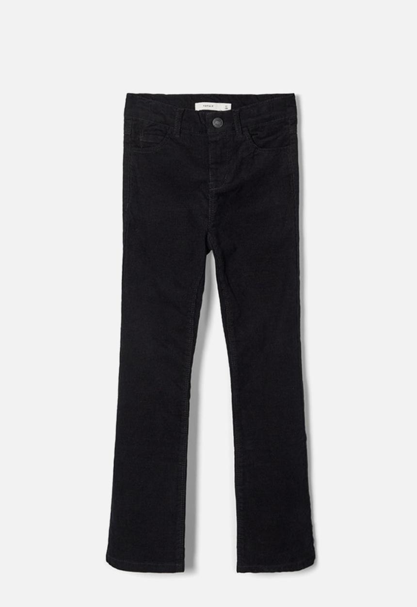 Name It - Polly corduroy bootleg pants - black
