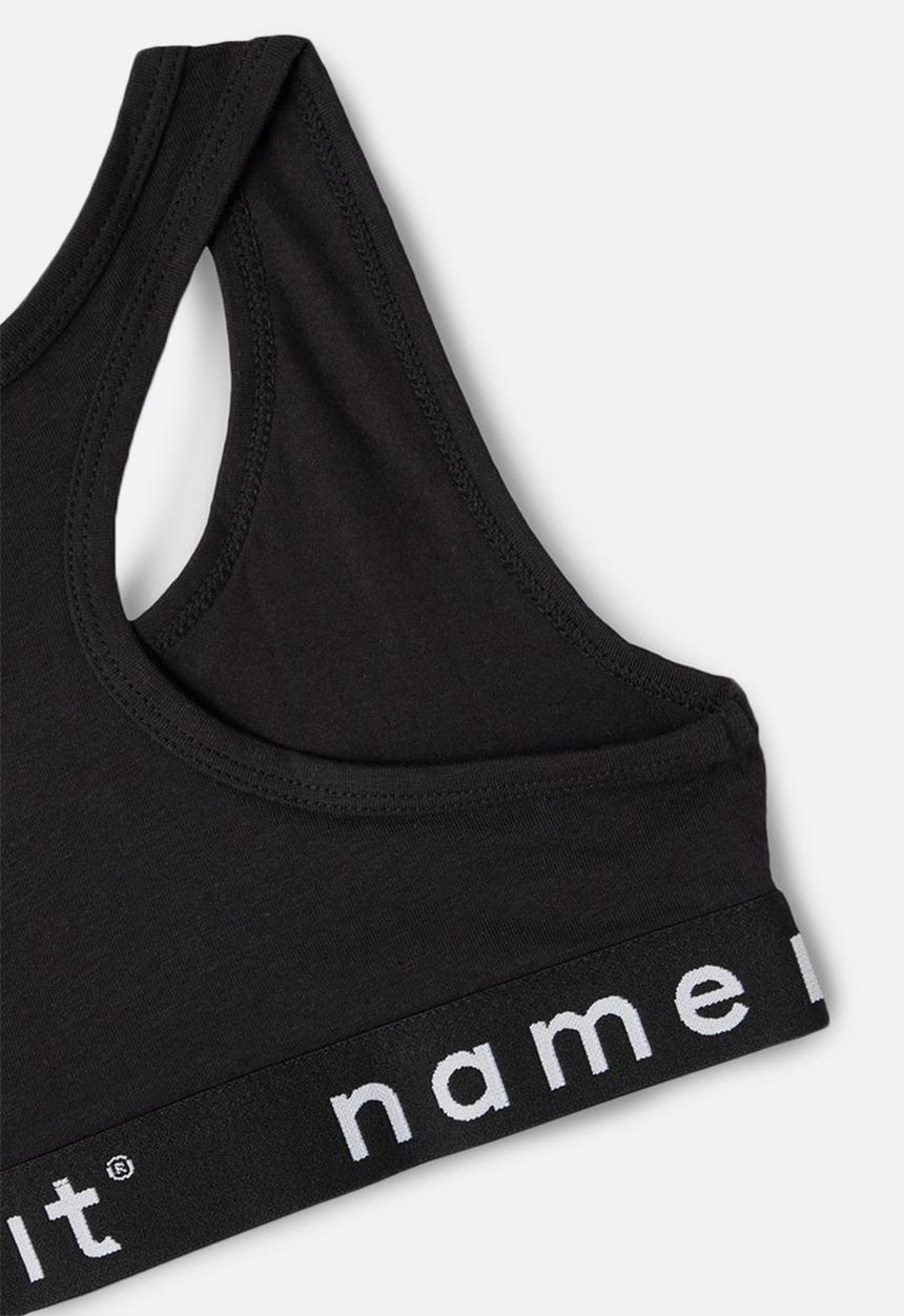 Name It - Girls 2 pack short tops - black