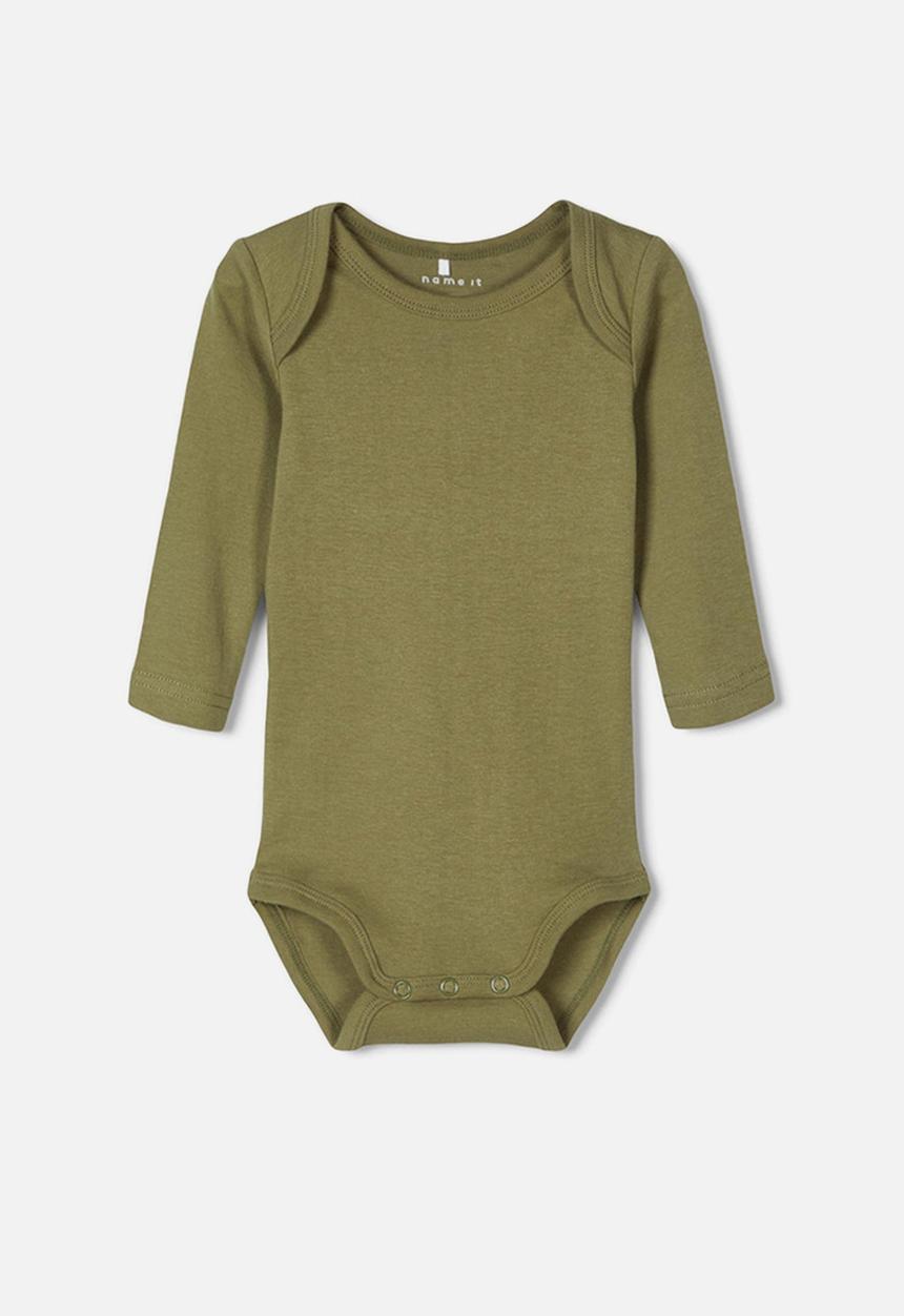 Name It - 3 Pack bodysuits - khaki & white 