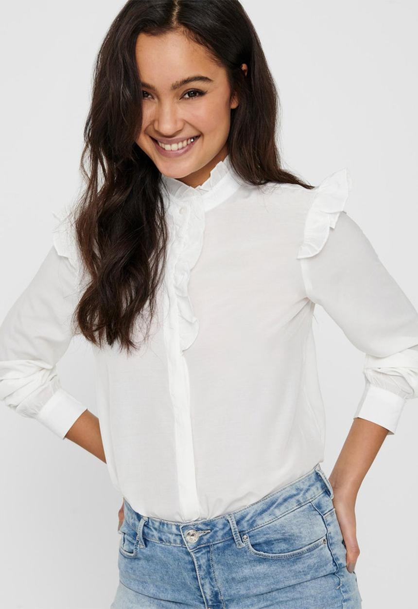 ONLY - Lelva long sleeve shirt - cloud dancer