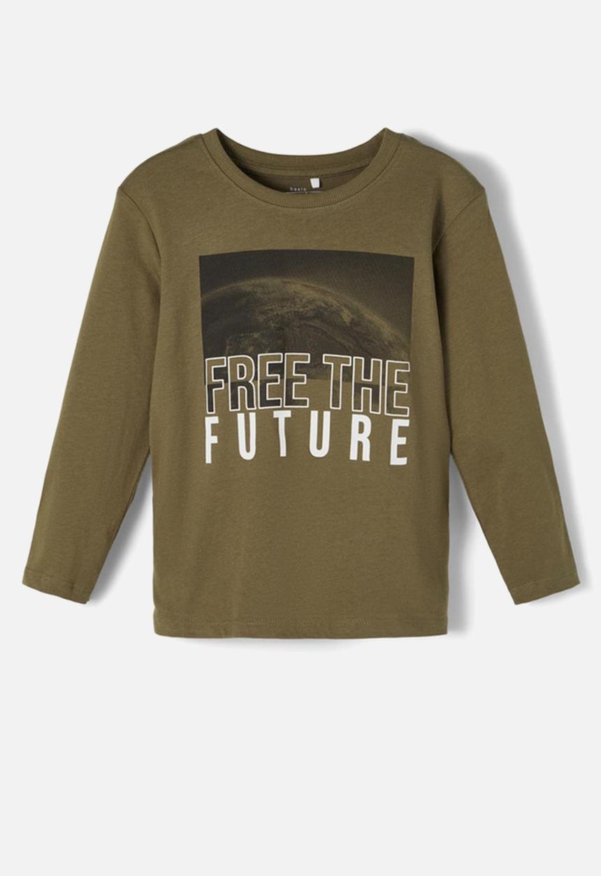 Name It - Mvagno long sleeve loose fit top - green