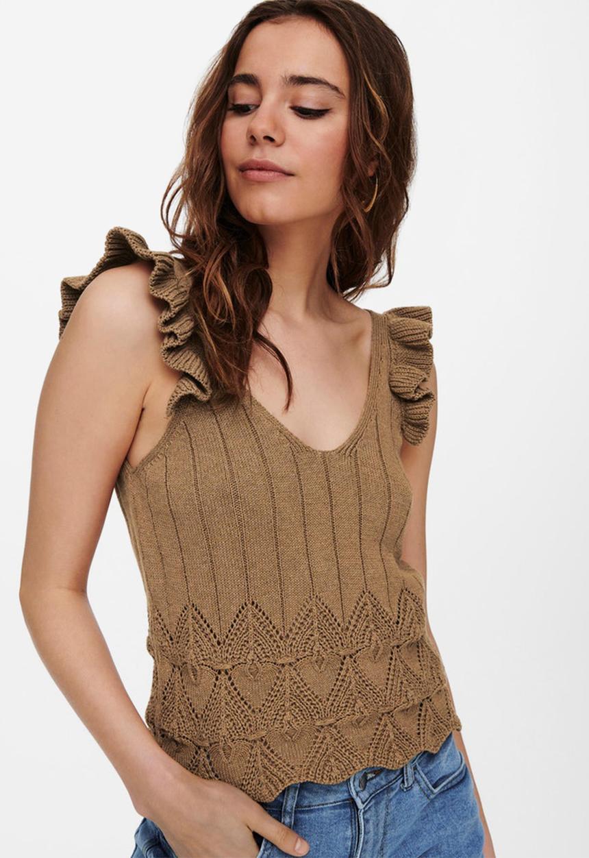 ONLY - Astrid life sleeveless top - woodsmoke