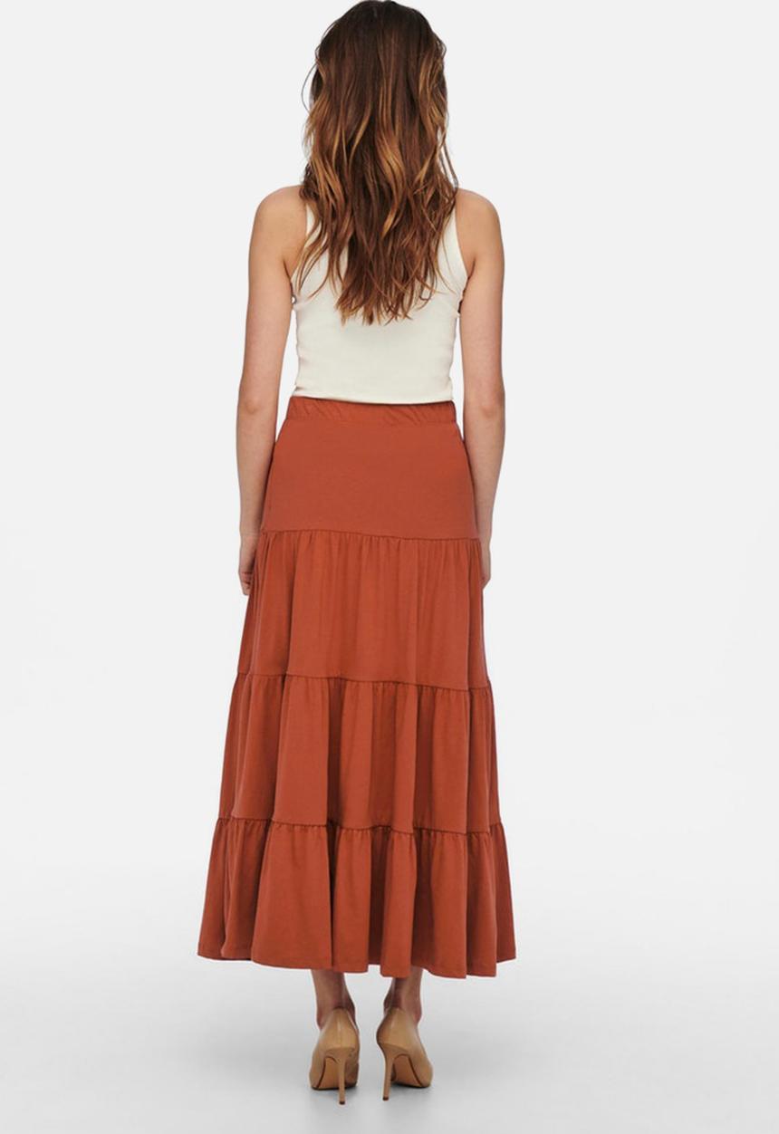 ONLY - May life maxi skirt - orange 