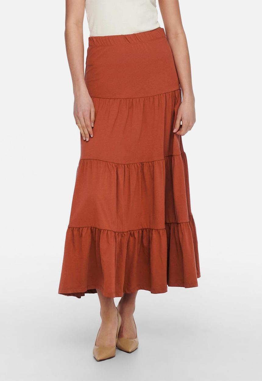 ONLY - May life maxi skirt - orange 