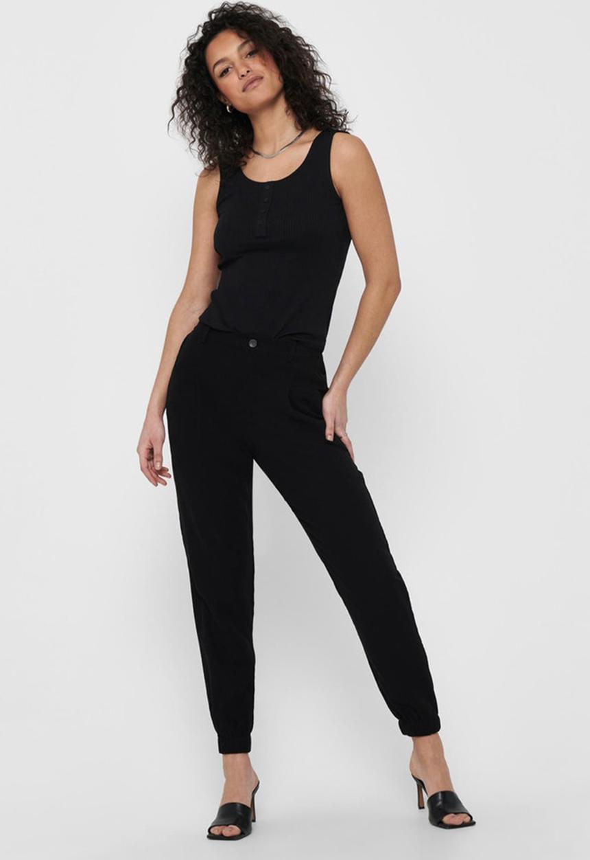 ONLY - Lemery mid smock pant - black