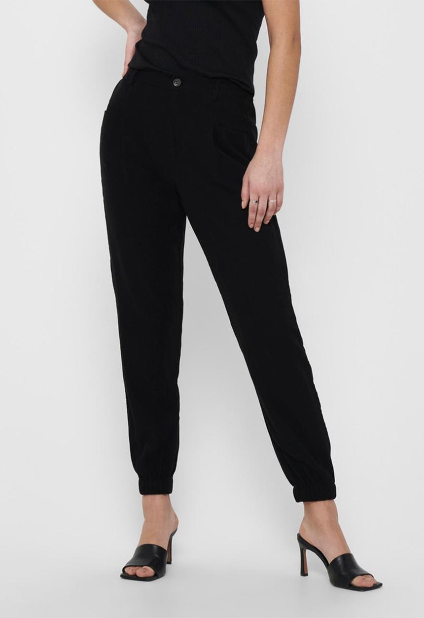 ONLY - Lemery mid smock pant - black
