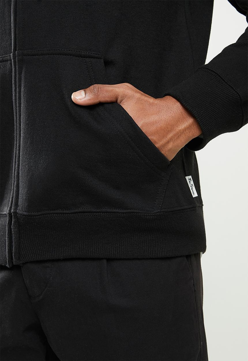 Ben Sherman - Tar zip sweat - black