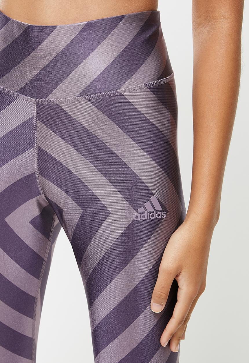 adidas Performance - W aop tights leggings - purple