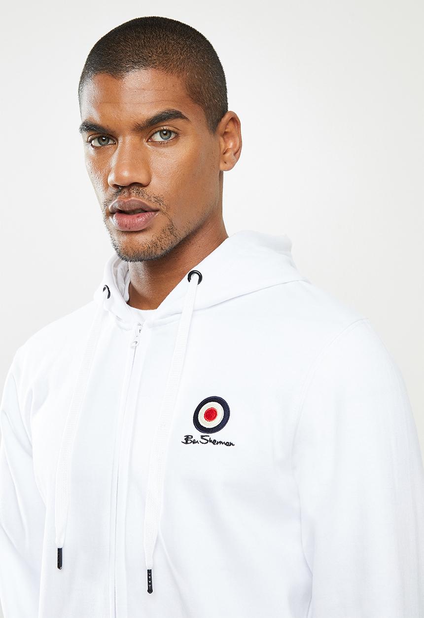 Ben Sherman - Tar zip sweat - white