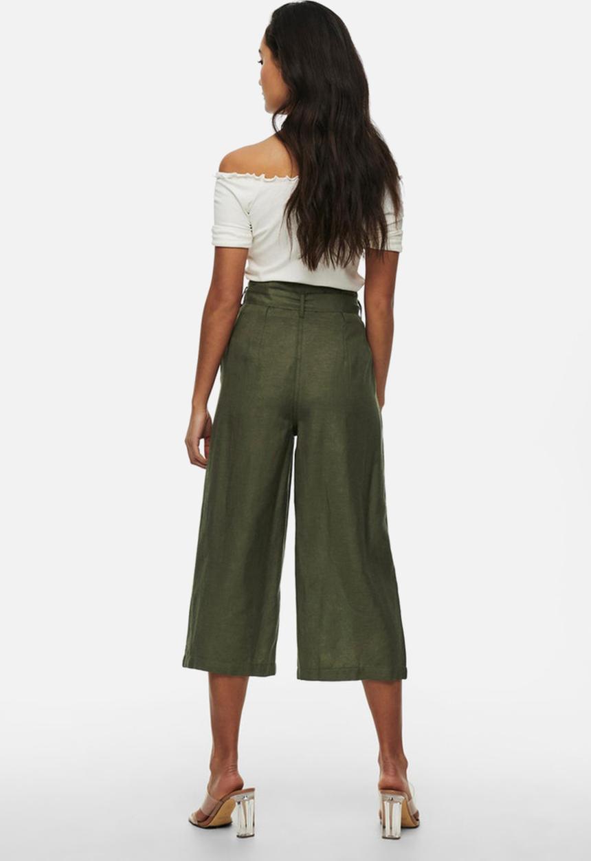 ONLY - Aminta-viva life highwaist culotte pant - green 