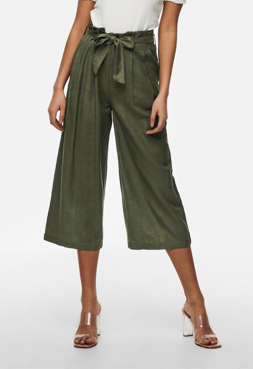 ONLY - Aminta-viva life highwaist culotte pant - green 