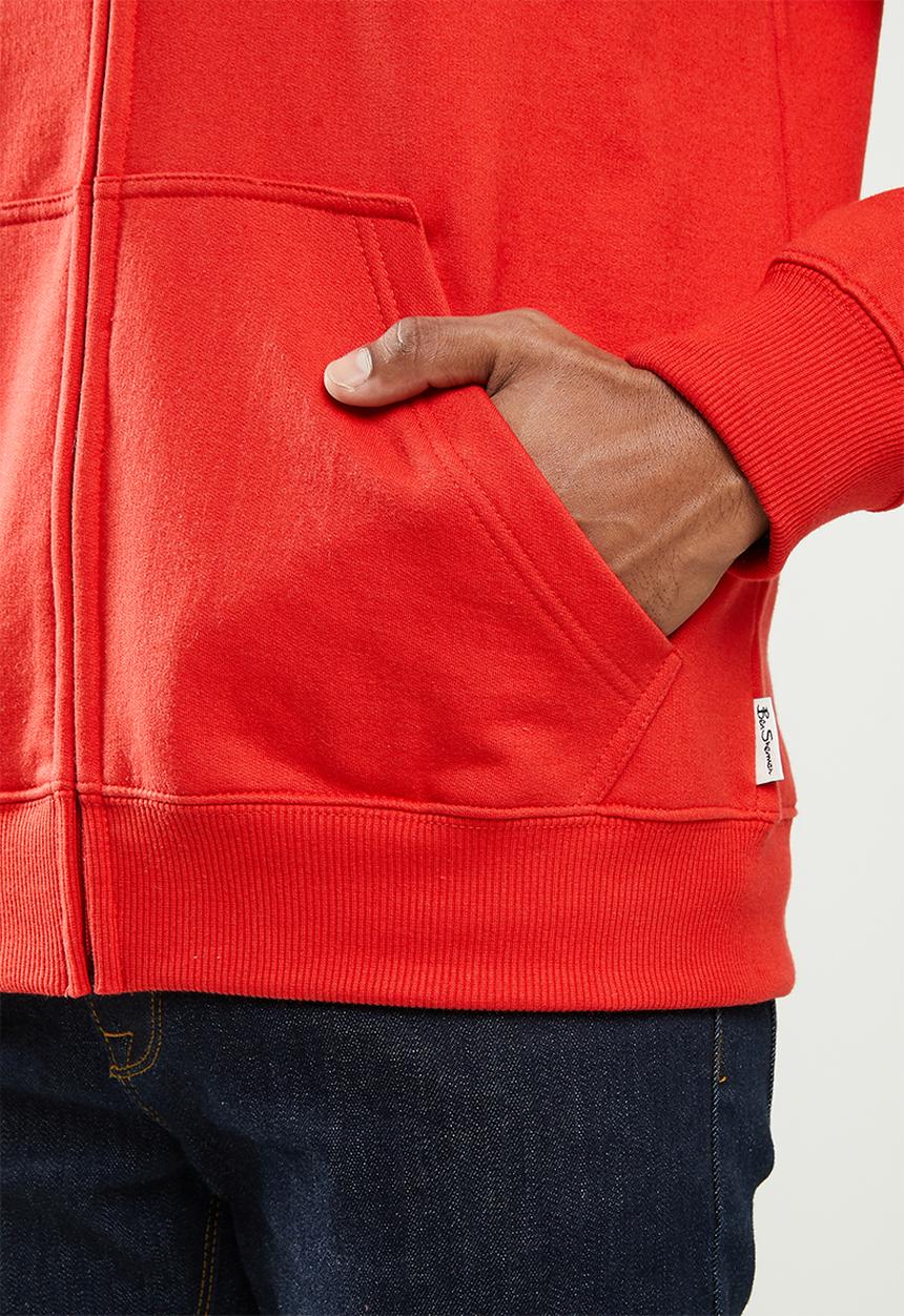 Ben Sherman - Tar zip sweat - red