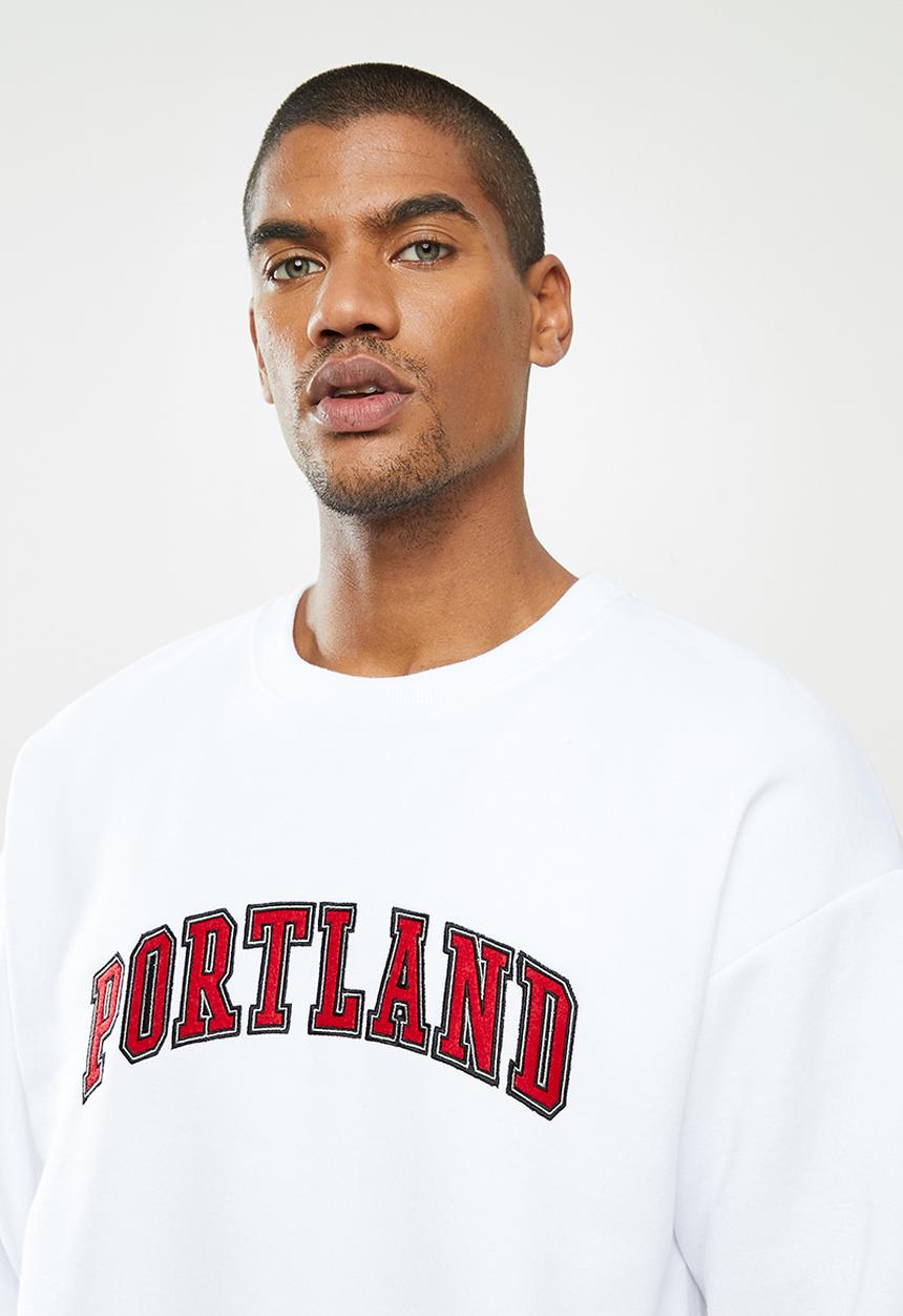 Factorie - Elite oversized crew - white