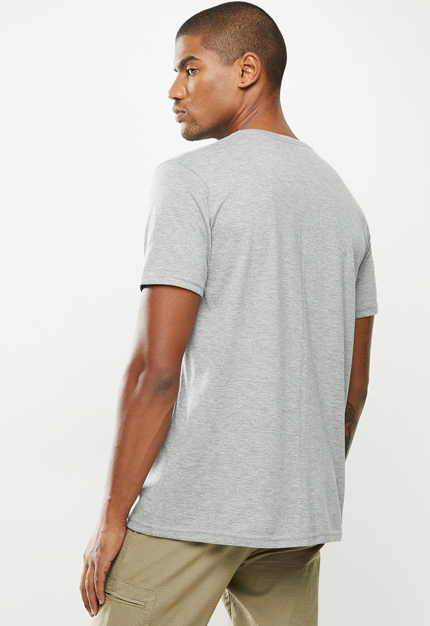 Holmes Bro's - Mellow leopard short sleeve tee - dirty grey melange