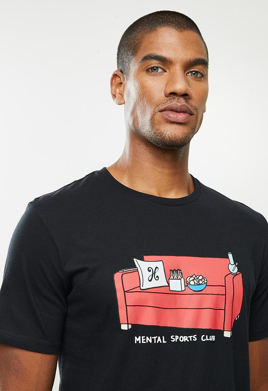 Holmes Bro's - Mental sports club short sleeve tee - black