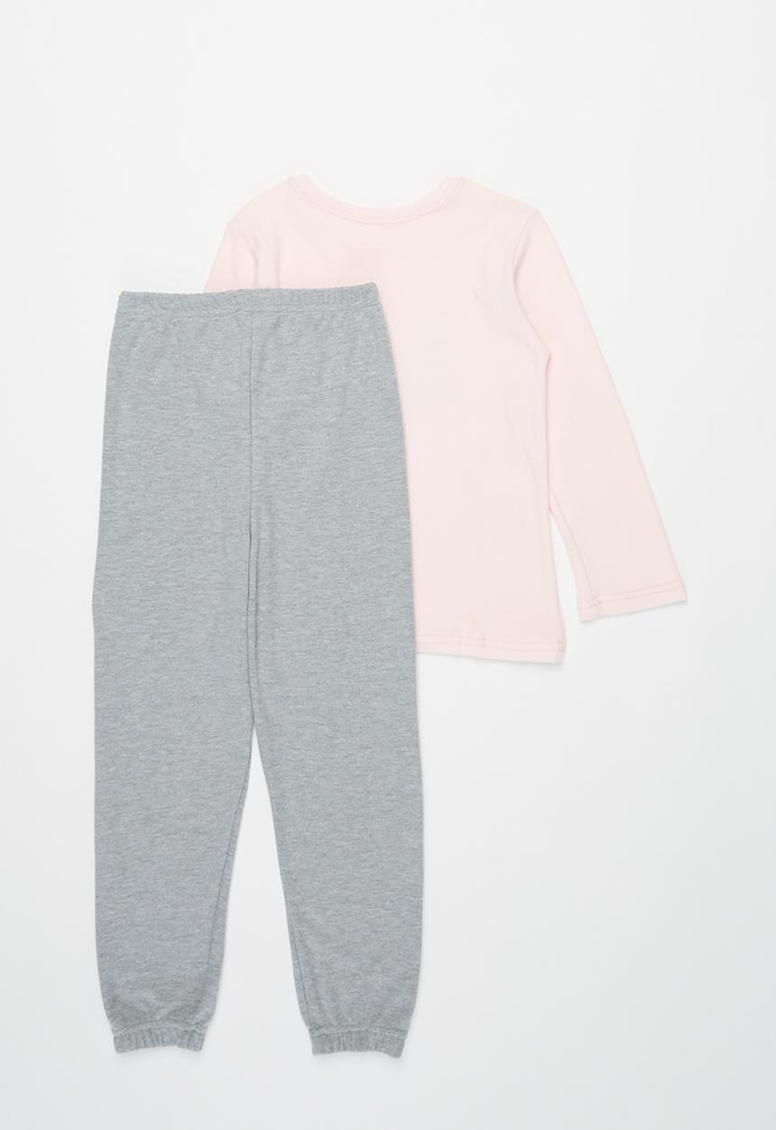 Pop Candy - Younger girls pj set - pink & grey
