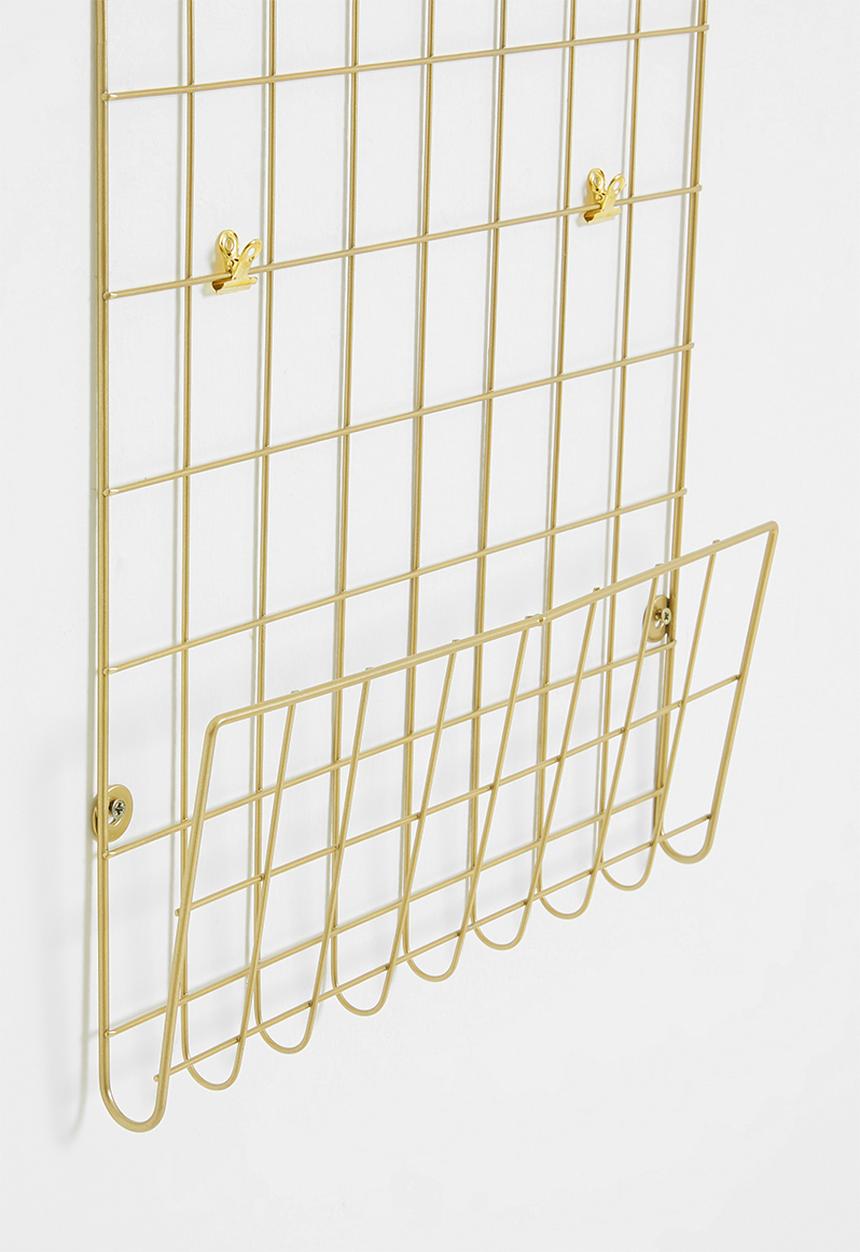 H&S - Grid wall rack - gold