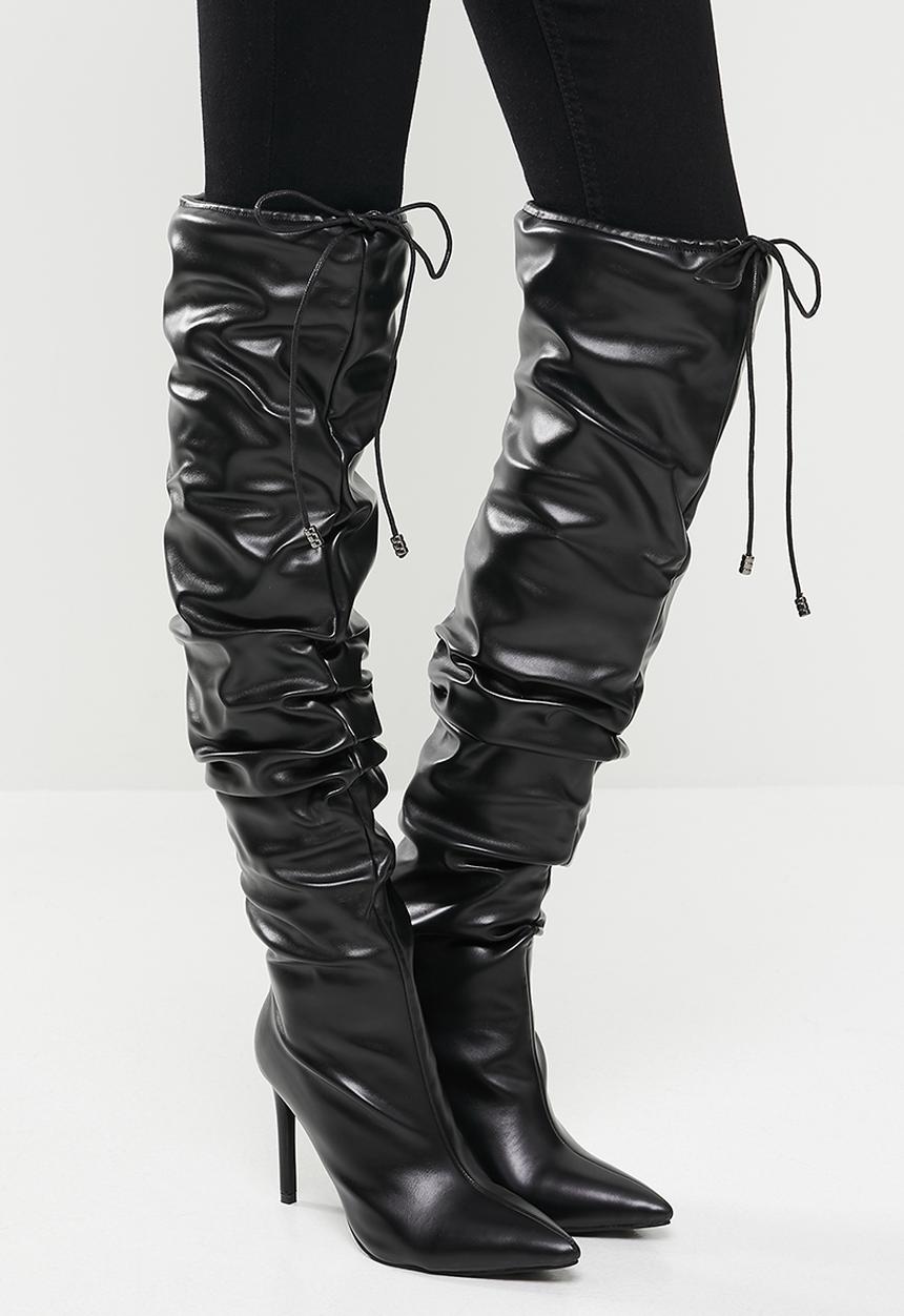 SISSY BOY - Up tall night over the knee boot - black