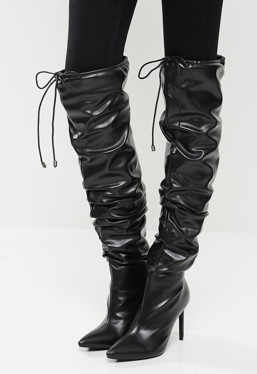 SISSY BOY - Up tall night over the knee boot - black