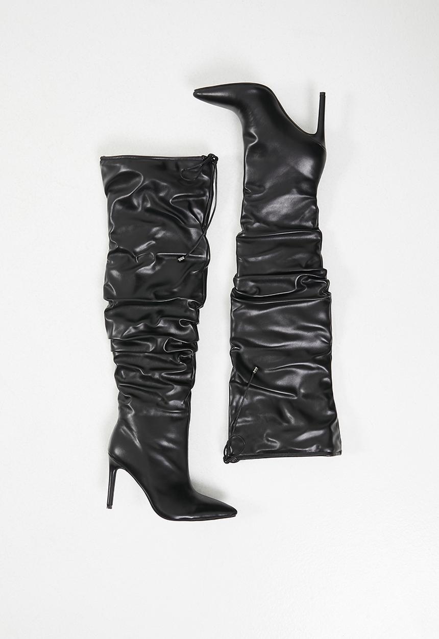 SISSY BOY - Up tall night over the knee boot - black