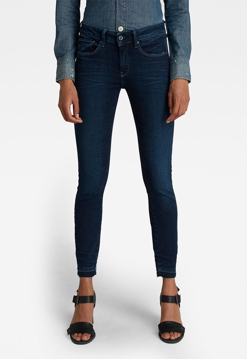 G-STAR - 3301 mid skinny ankle - blue