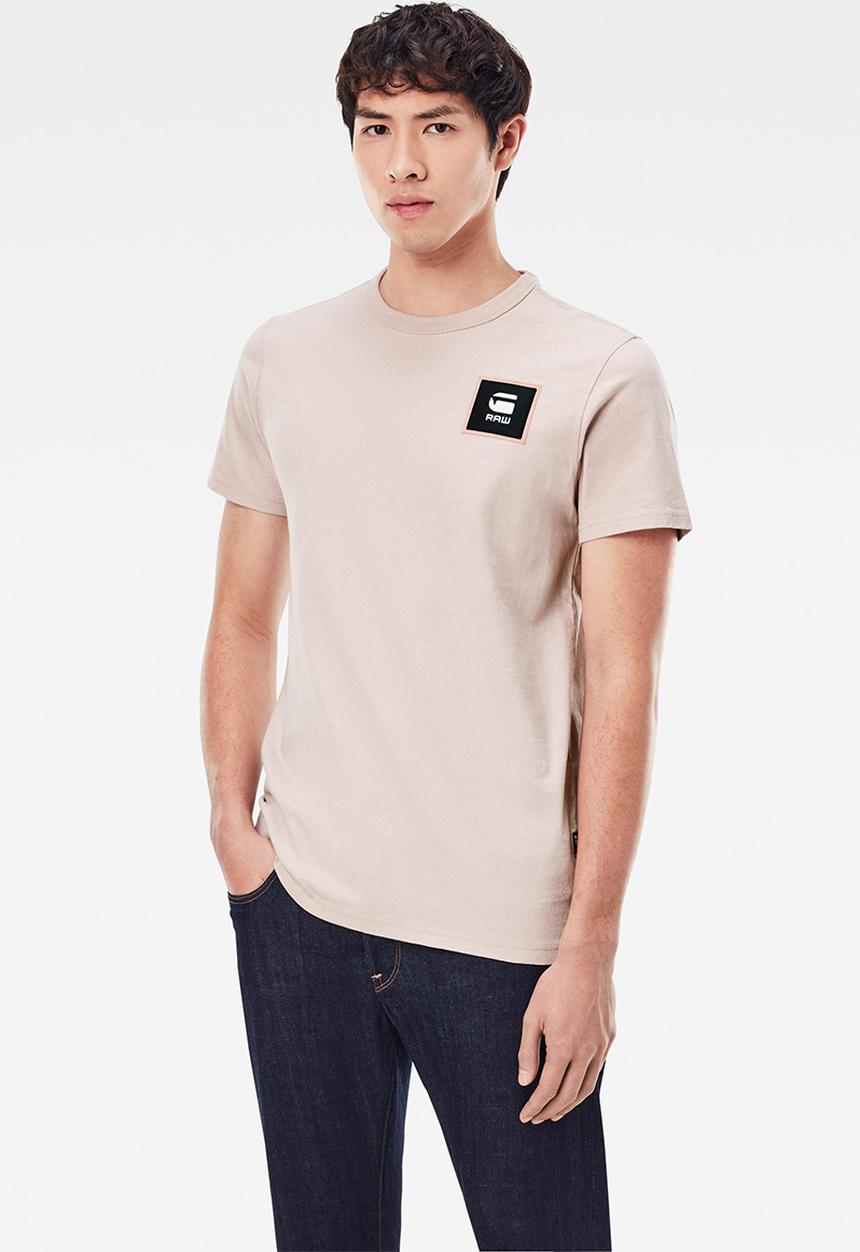 G-STAR - Badge logo+ r s\s tee-  pink 