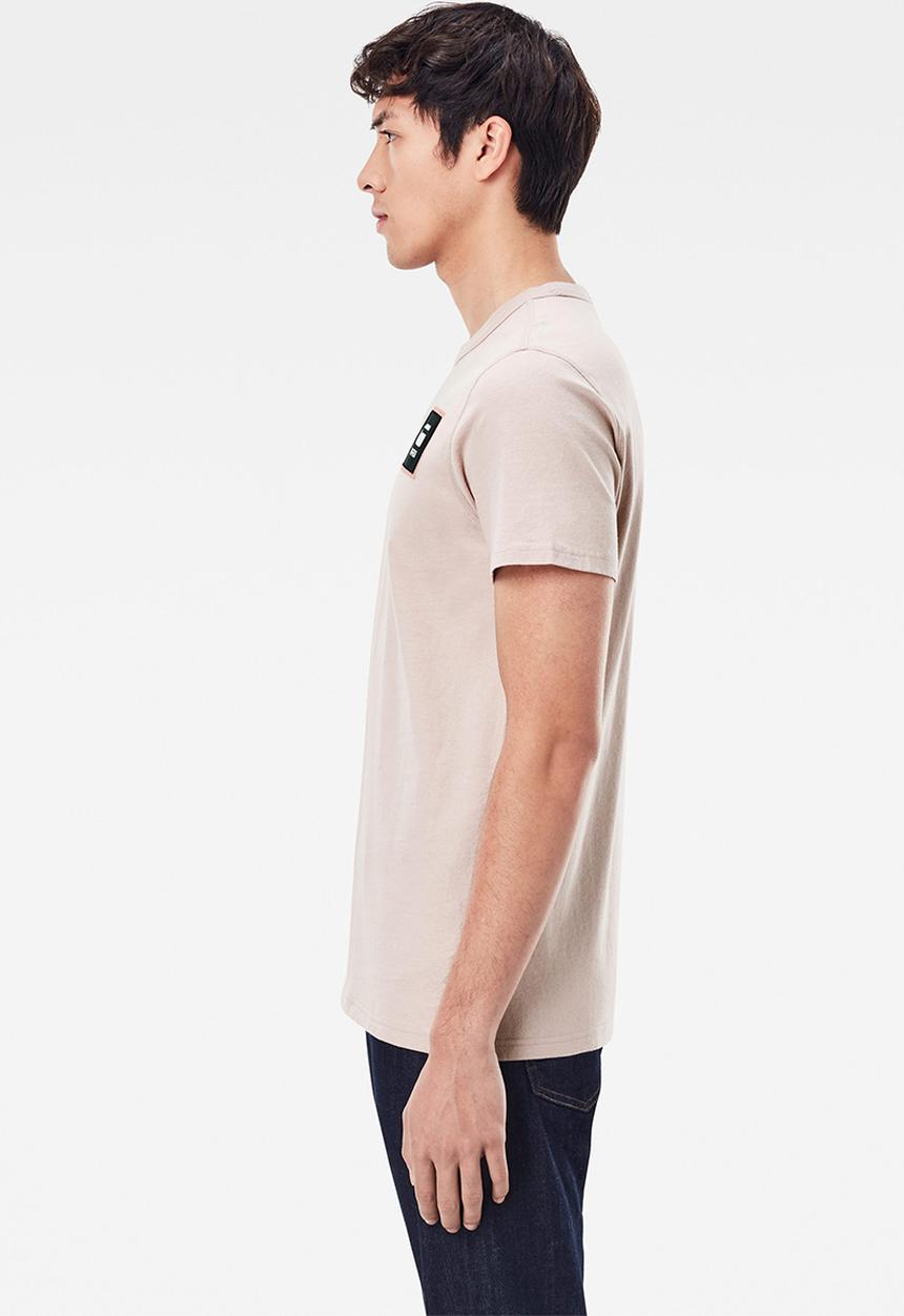 G-STAR - Badge logo+ r s\s tee-  pink 