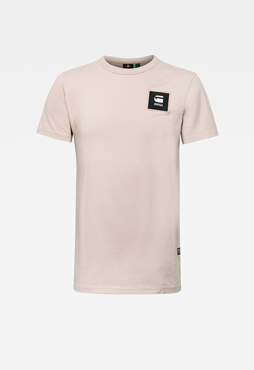 G-STAR - Badge logo+ r s\s tee-  pink 