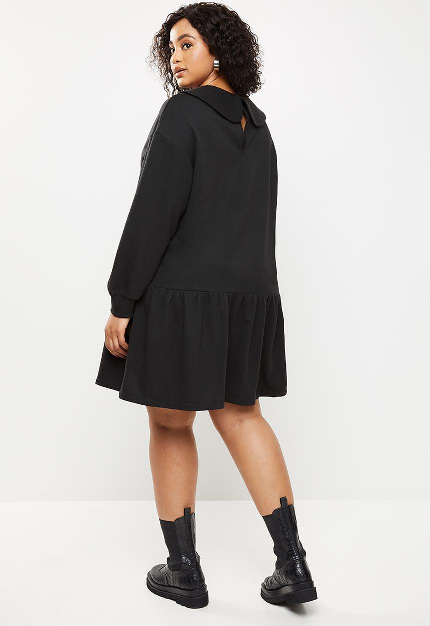Blake - Peterpan collar sweater dress - black 