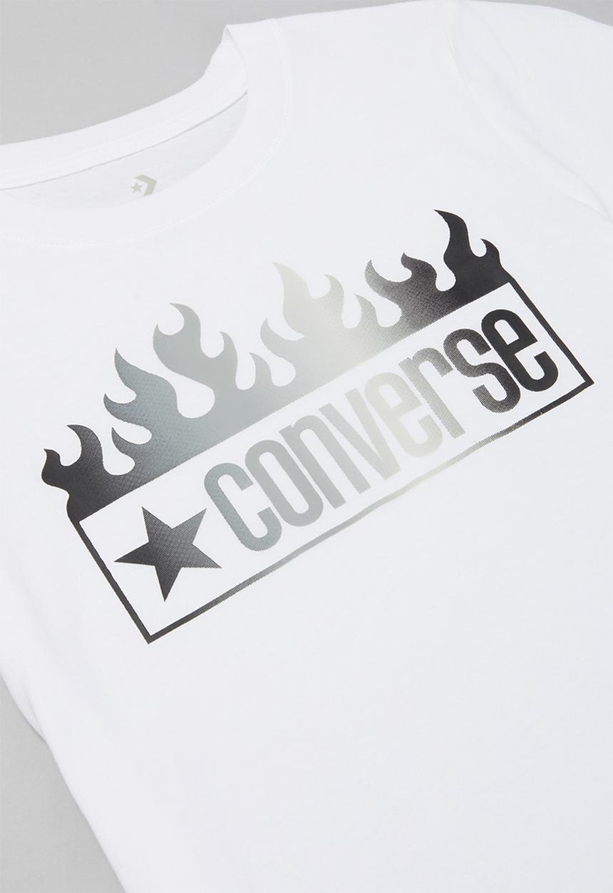 Converse - Cnvb flames multi gradient tee - white
