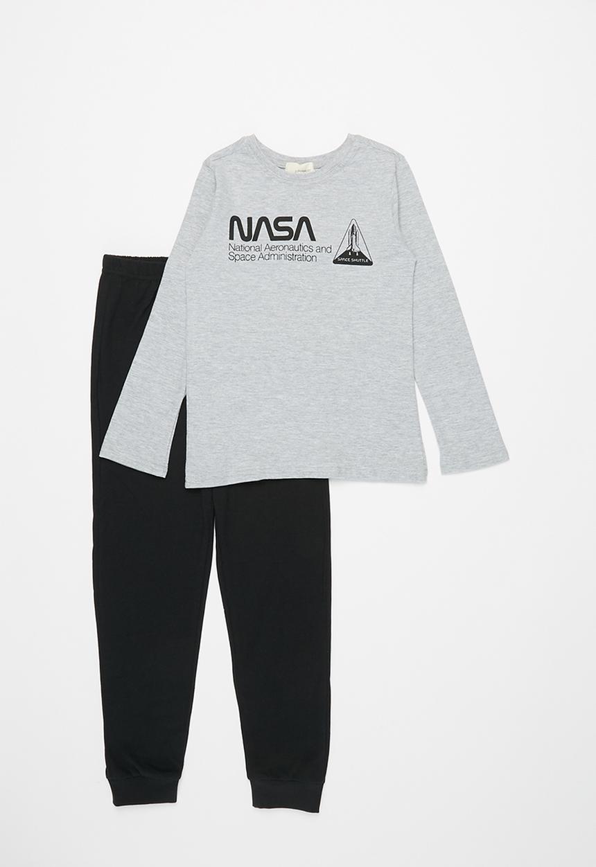Superbalist Kids - Nasa pyjama top & pants set - grey & black