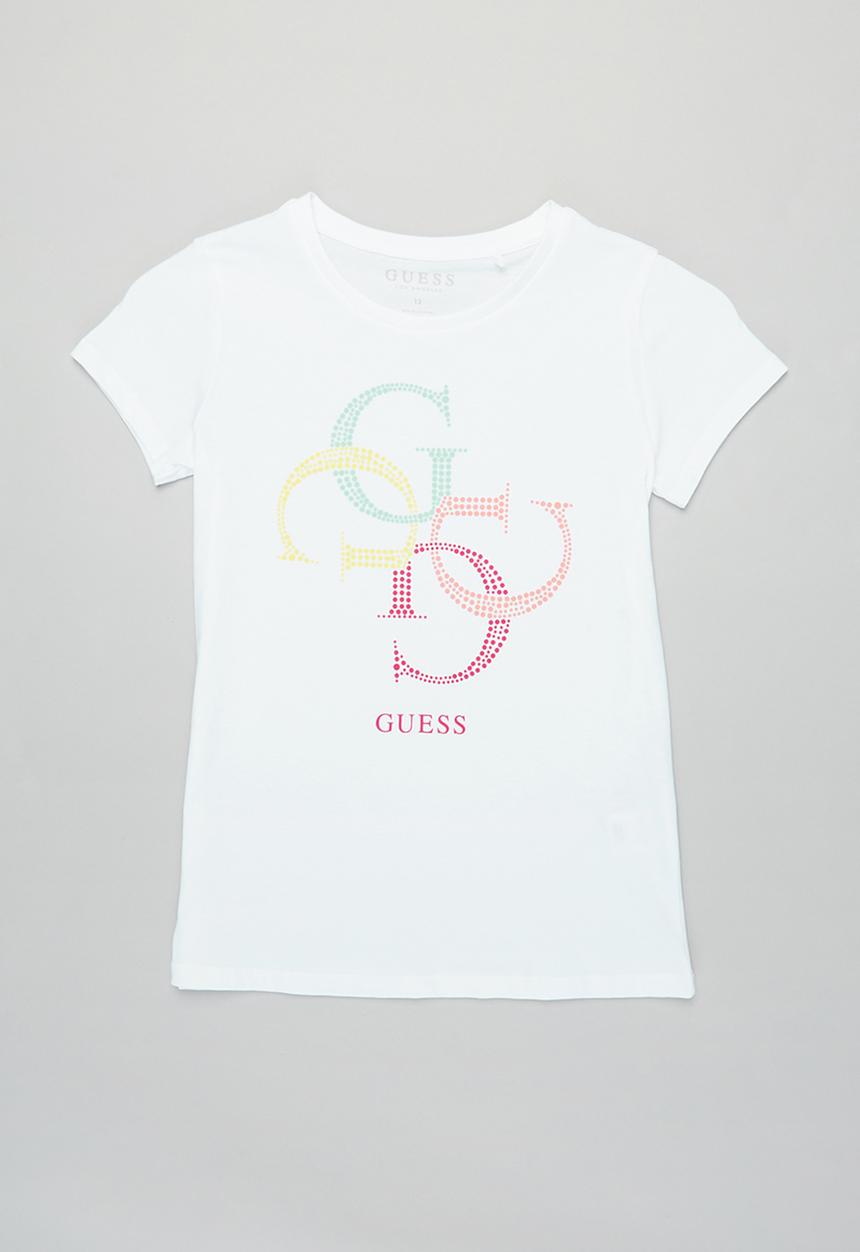 GUESS - Girls short sleeve quatro g tee - white