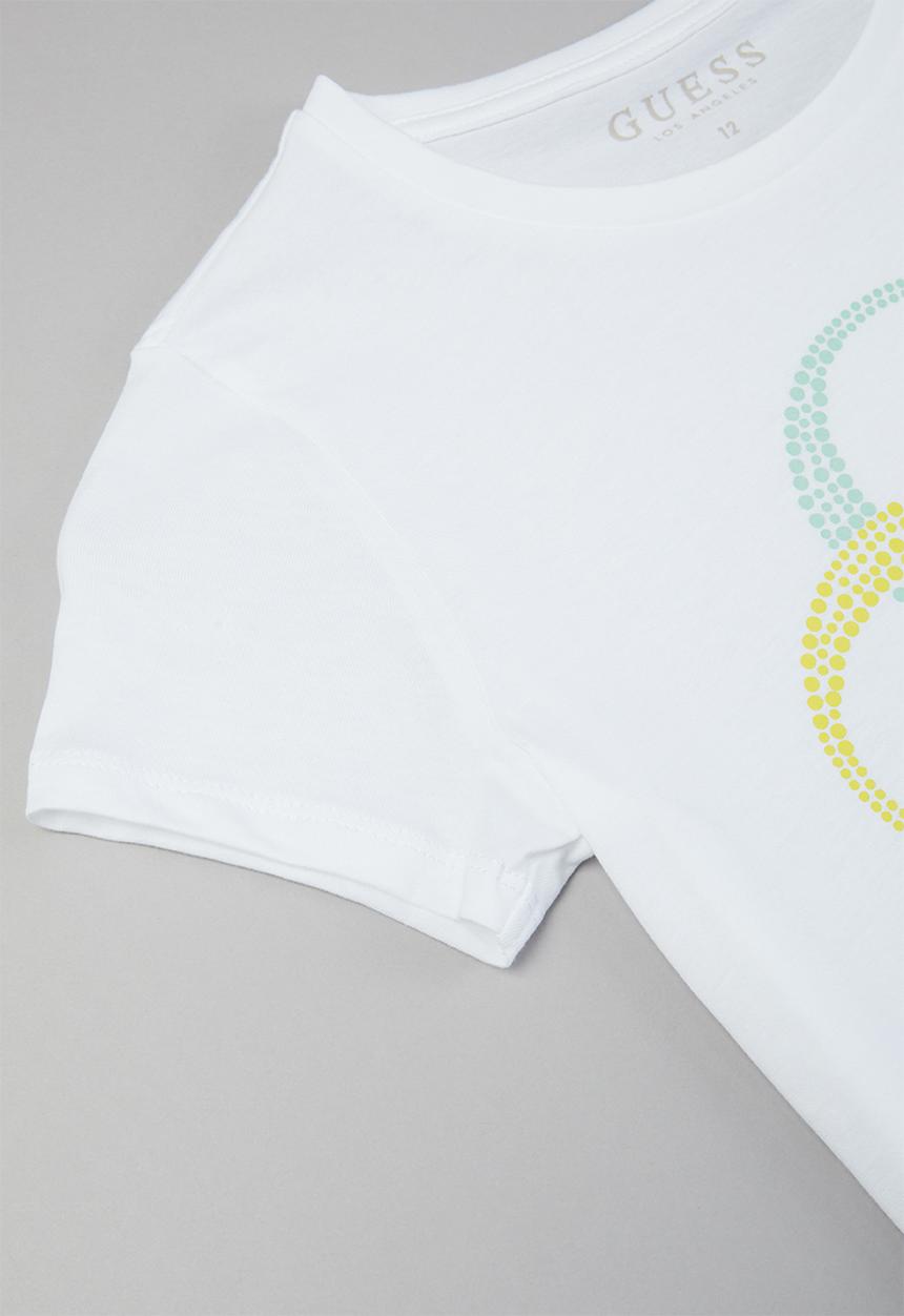GUESS - Girls short sleeve quatro g tee - white