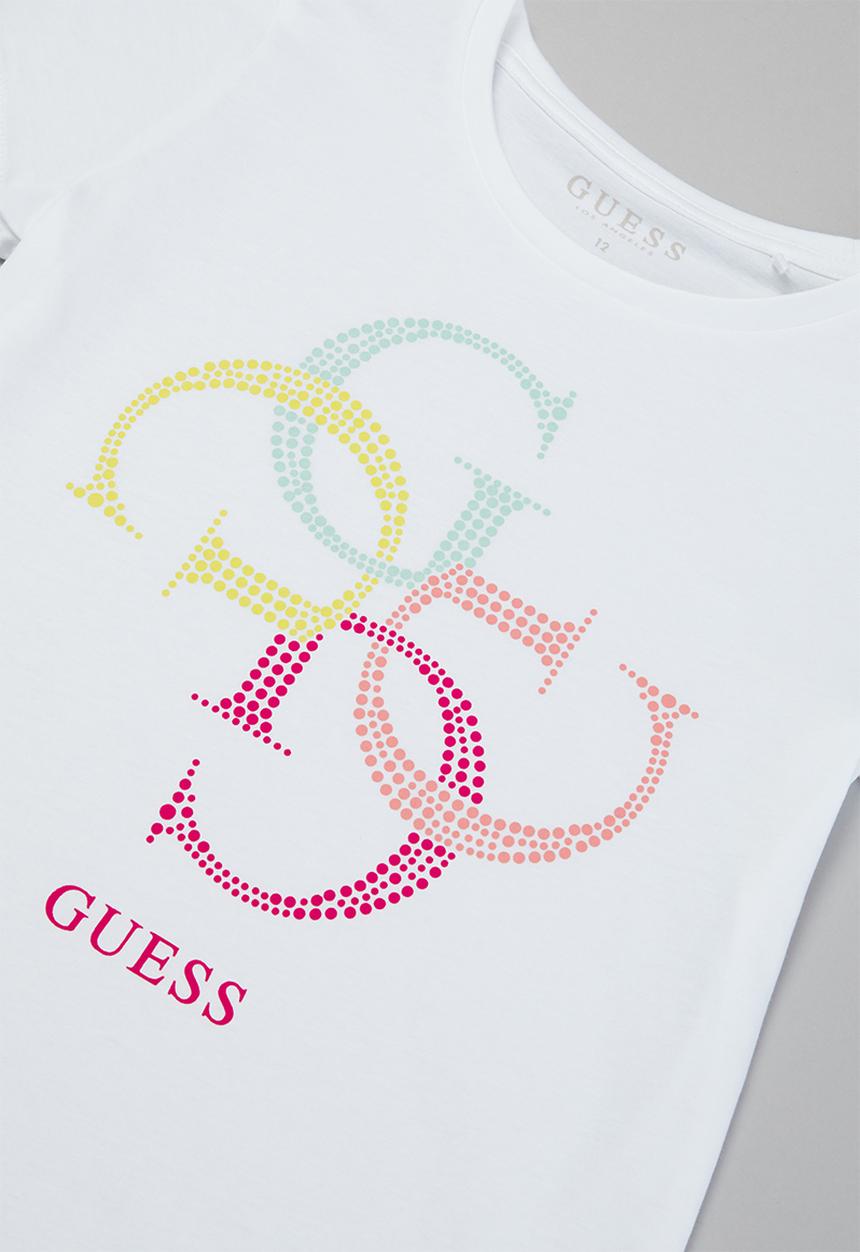GUESS - Girls short sleeve quatro g tee - white